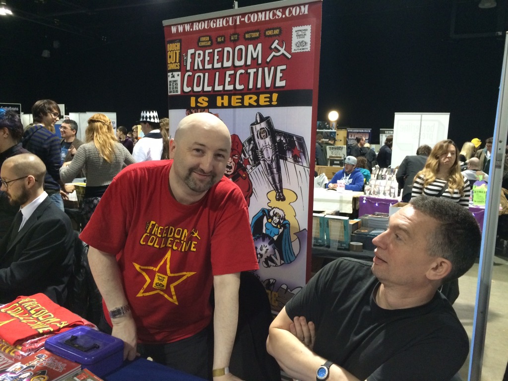 Jim Alexander and Ed Murphy from Rough Cut Comics. Photo: Antony Esmond