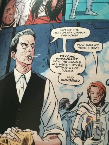 A panel from the first Twelfth Doctor comic story in Doctor Who Magazine, "The Eye of Torment"