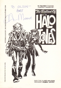 The cover of In The Red Theatre Company's 1987 Ballad of Halo Jones stage play programme, designed by John Freeman