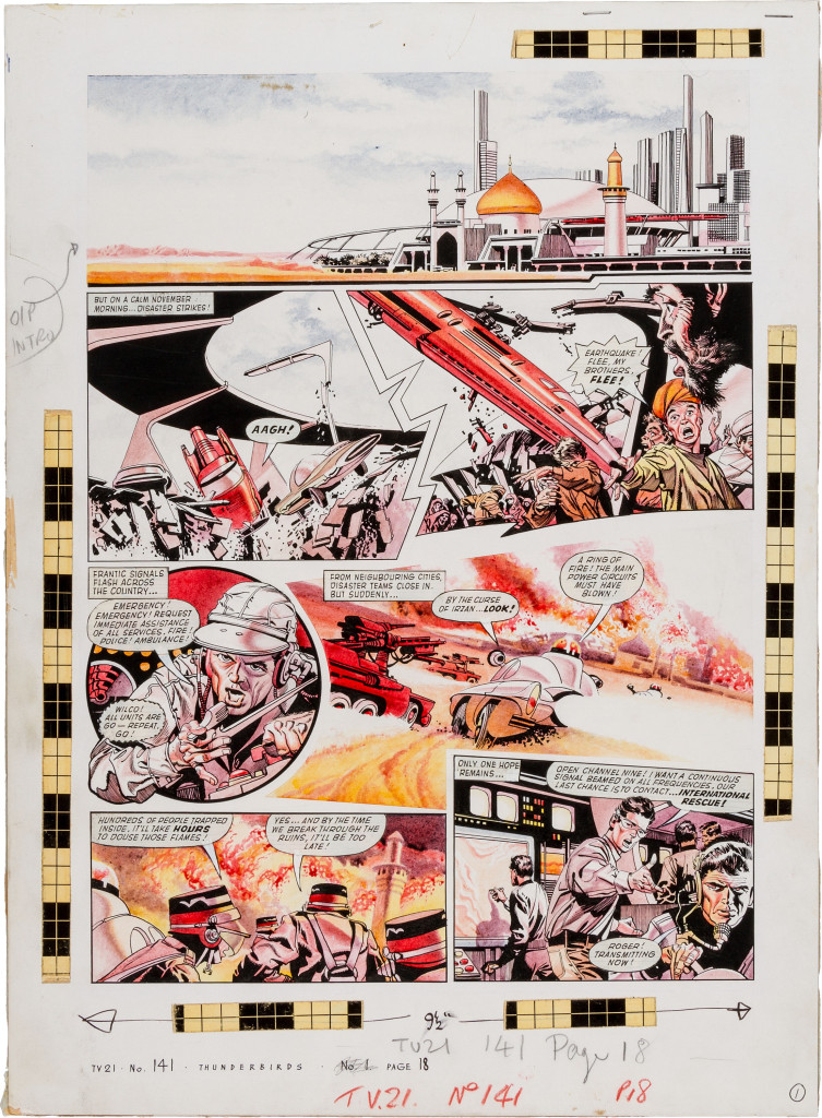 Thunderbirds art from TV Century 21  Issue 141 by Frank Bellamy