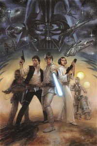 Adi Granov‘s cover for the new Star Wars: A New Hope hardcover edition.