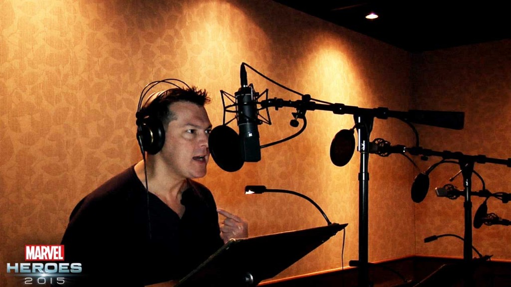 David Hayter provides the voice of Winter Soldier for the Marvel Heroes game. Image courtesy Gazillion.