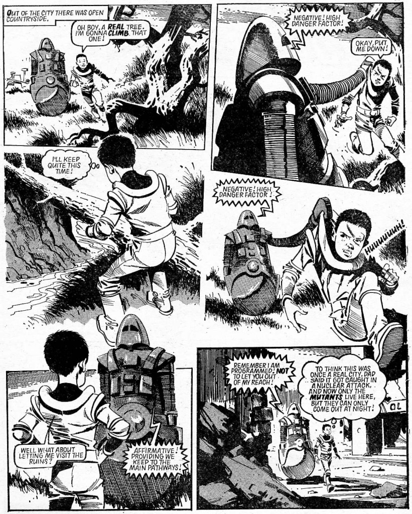 A page from the Tharg Future Shock, "The Guardian", published in Prog 50.