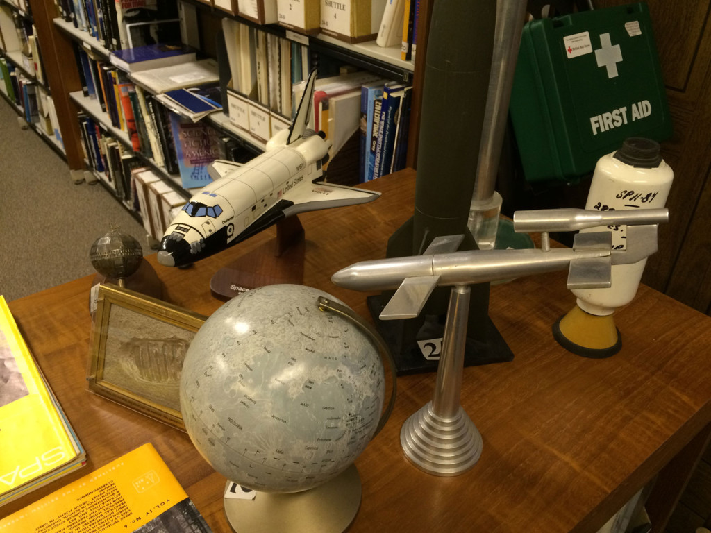 Some of the British Interplanetary Society's huge collection of space exploration ephemera.