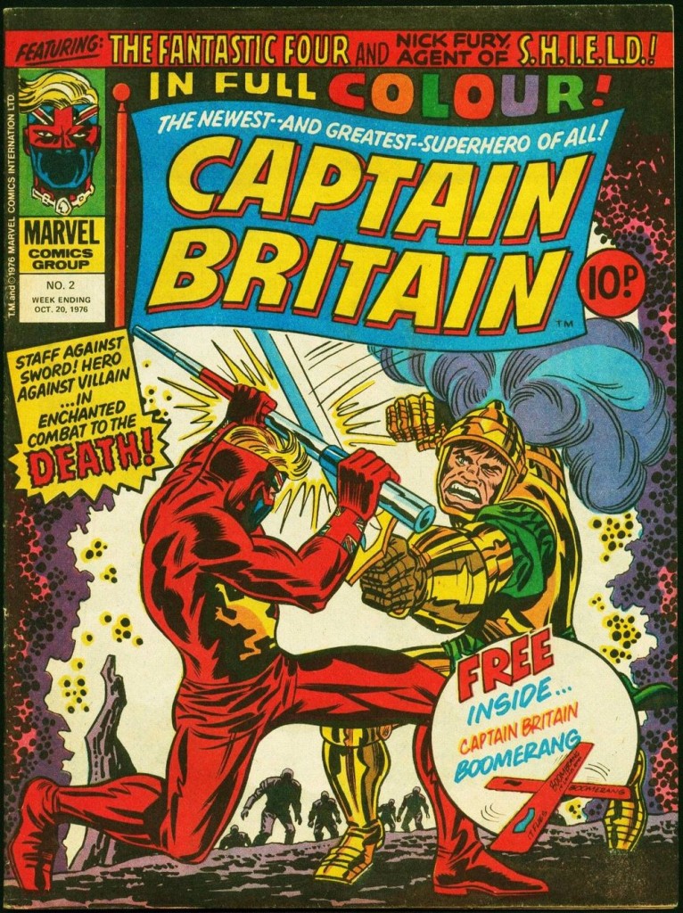 Captain Britain Weekly Issue 8. Art believed to b by Herb Trimpe
