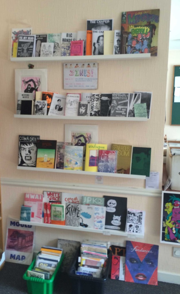The Zine and Heard shelves at First Age Comics, Lancaster
