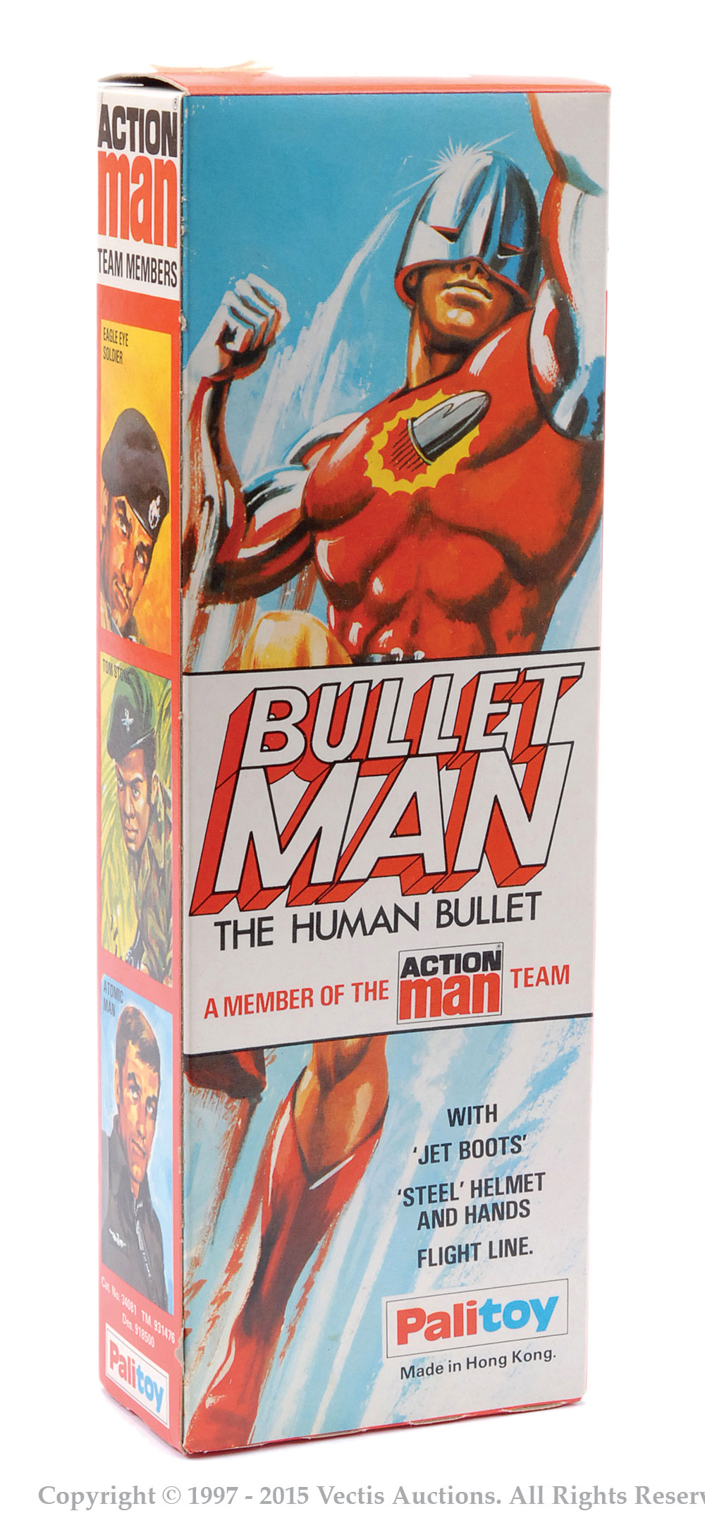 Palitoy Action Man boxed Bullet Man No. 34081. Image: Vectis