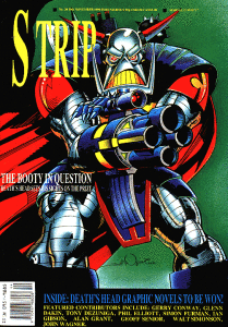 Walt Simon's glorious Death's Head cover for Marvel UK's STRIP Issue 20.
