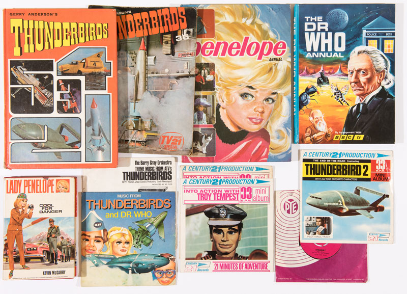 An assemblage of 1960s Thunderbirds merchandise (and Doctor Who, too) that is sure to be of interest to fans of the show(s).