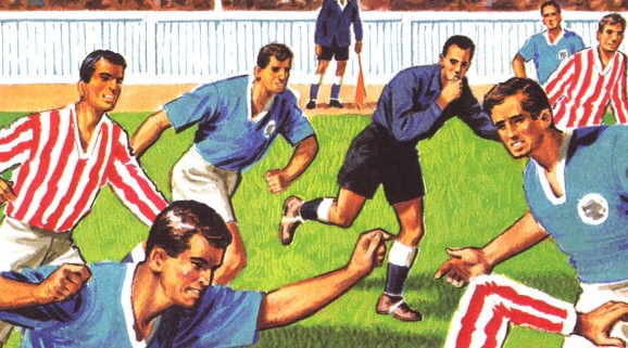 art from The Story of Football, illustrated by Jack Matthew