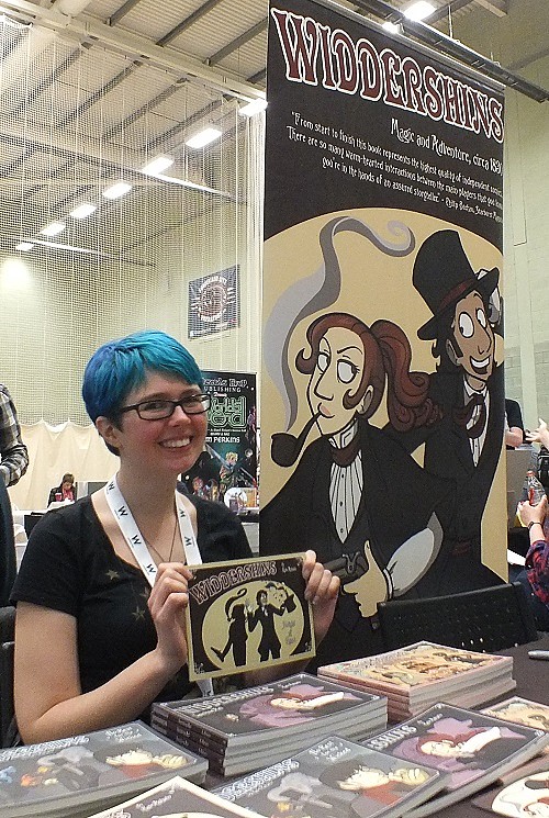 Kate Ashwin shows off her Victorian fantasy graphic novel series Widdershins at Wonderlands 2015. Photo: Jeremy Briggs