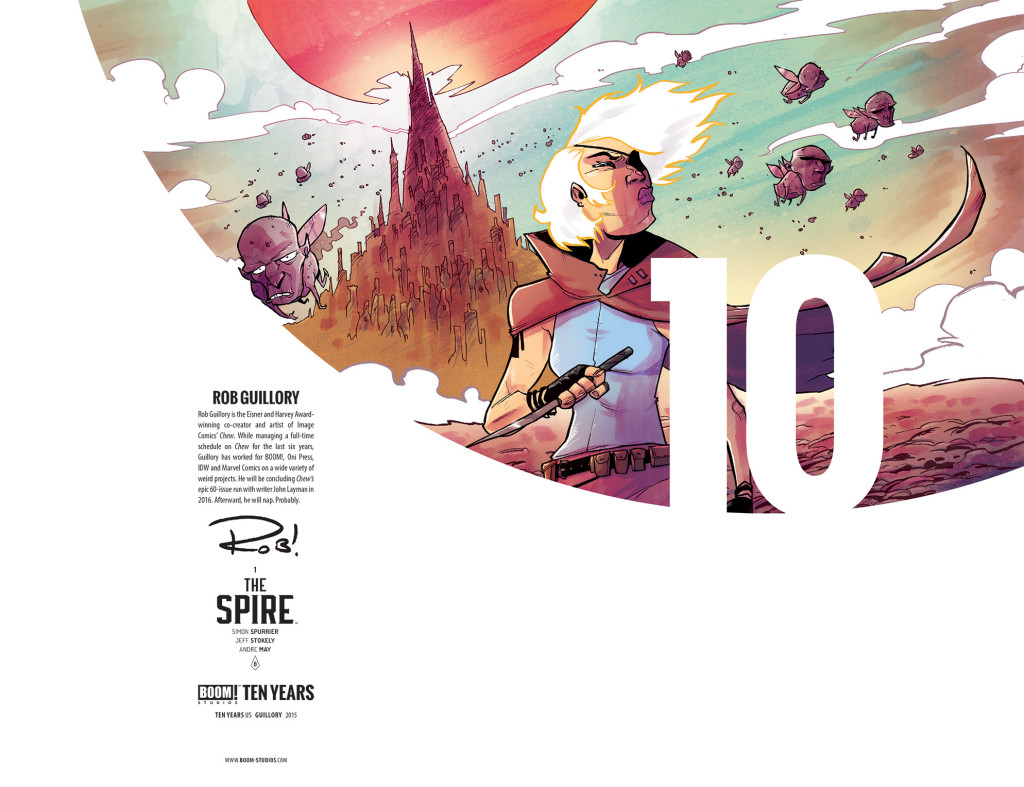 The Spire #1 10 Years Cover by Rob Guillory (full wraparound image shown)
