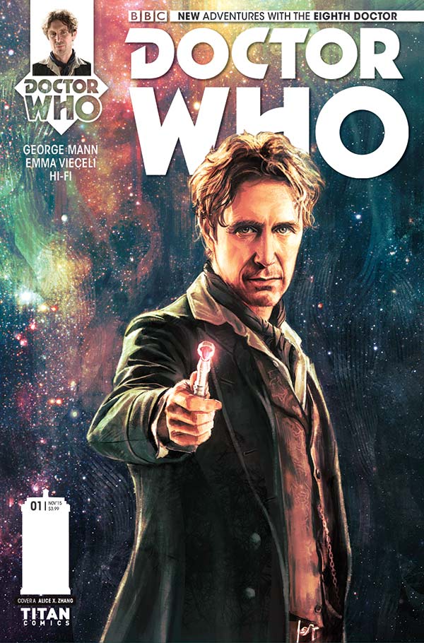 Alice X. Zhang's cover for the first issue of Titan's upcoming Eighth Doctor mini series.