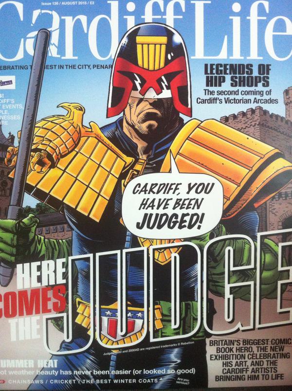 Cardiff Life Judge Dredd Cover