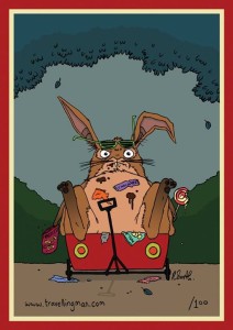 "The Rabbit" Limited Edition Bookplate that will be available at the Travelling Man launch event.