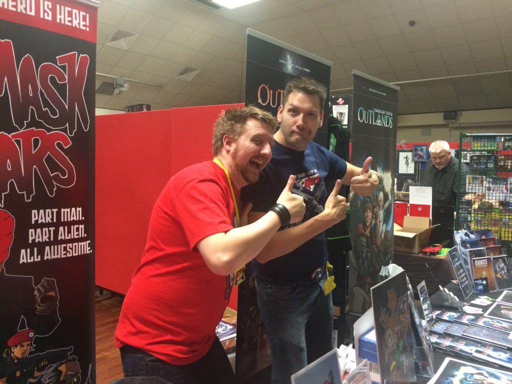 Shaun Dobes and Vince Hunt at Melksham Comic Convention in 2015. Photo: Tony Esmond