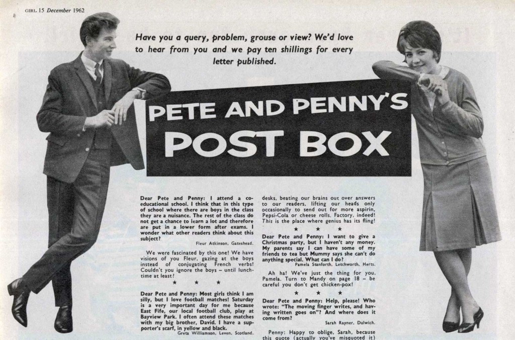 Pete and Penny's Post Box from Girl, cover dated 13th December 1962