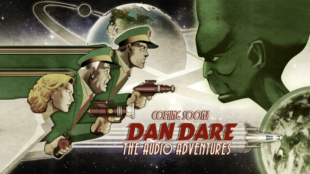 Promotional art for the new Dan Dare audio drama by Pete Hambling