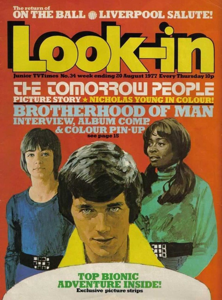The original Tomorrow People on the cover of a 1977 issue of Look-In