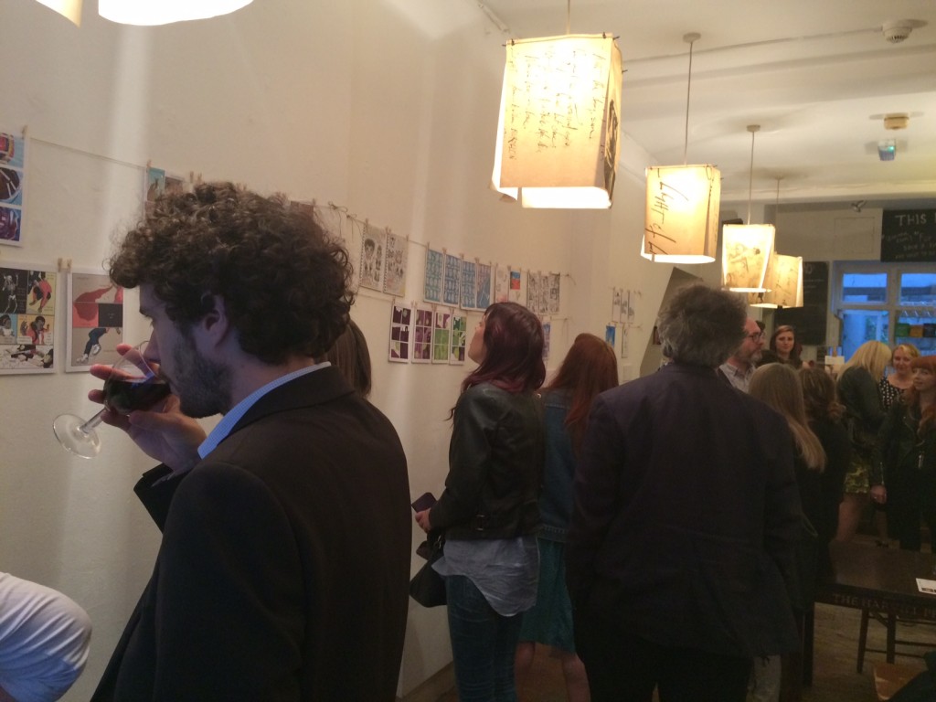 The launch of Over the Line at the Poetry Cafe, London, on 3rd September 2015
