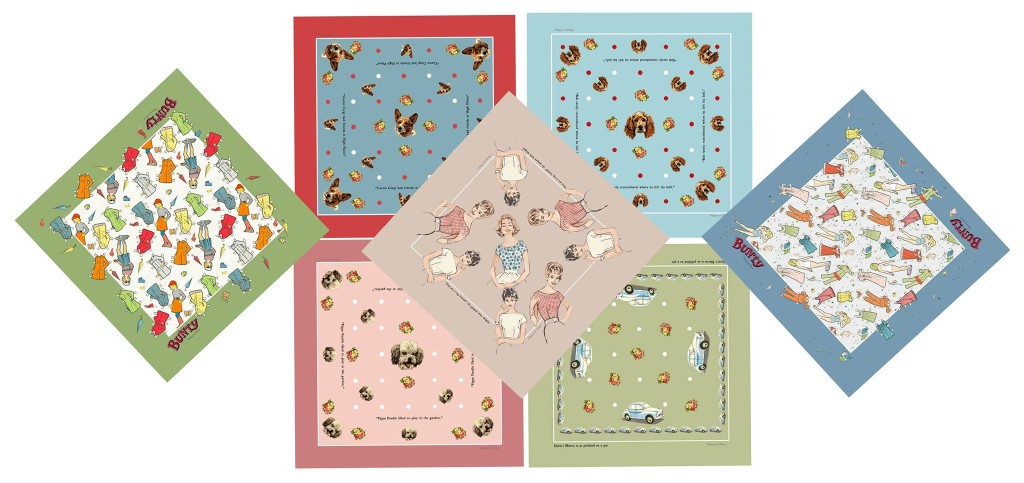 Bunty-inspired scarves inspired by the famous girls comicfrom Mouse to Minx