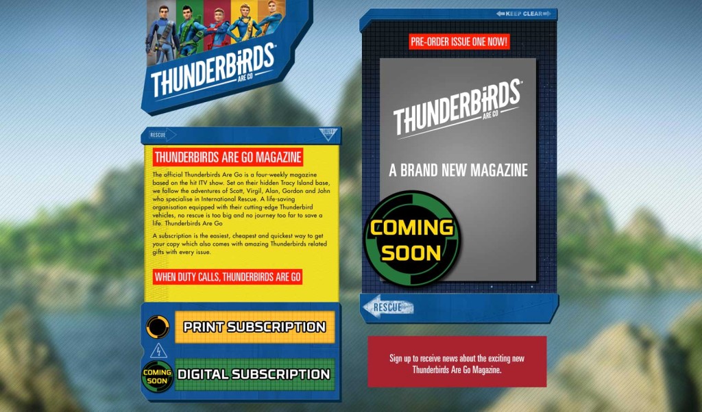 First look: the new Thunderbirds Are Go magazine web site is live