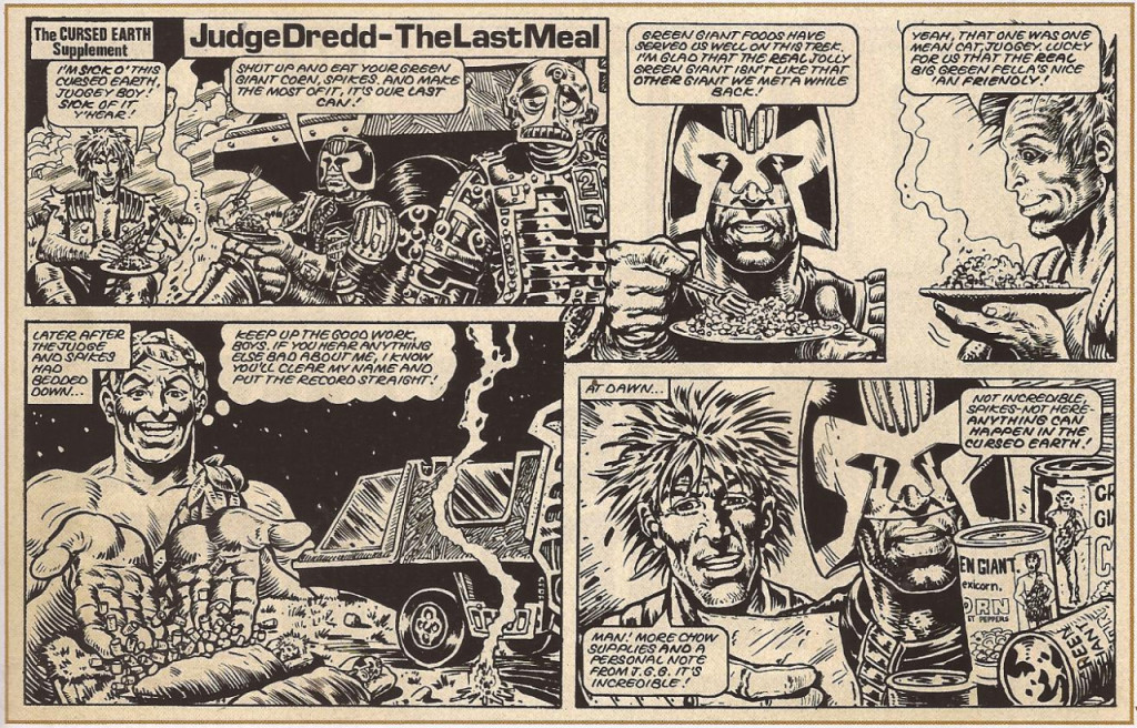 This grudging (or should that be grudding?) apology to the Green Giant featured in a later issue of 2000AD