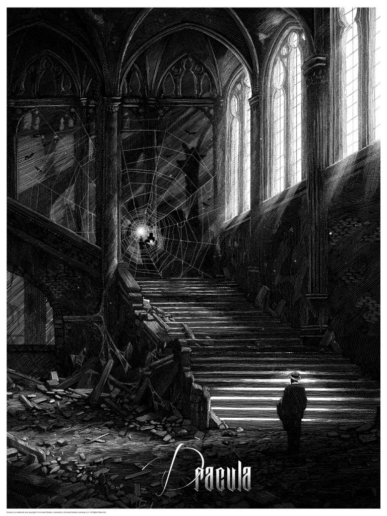 Dracula print by Nicolas Delort. Image courtesy Dark Hall Mansion