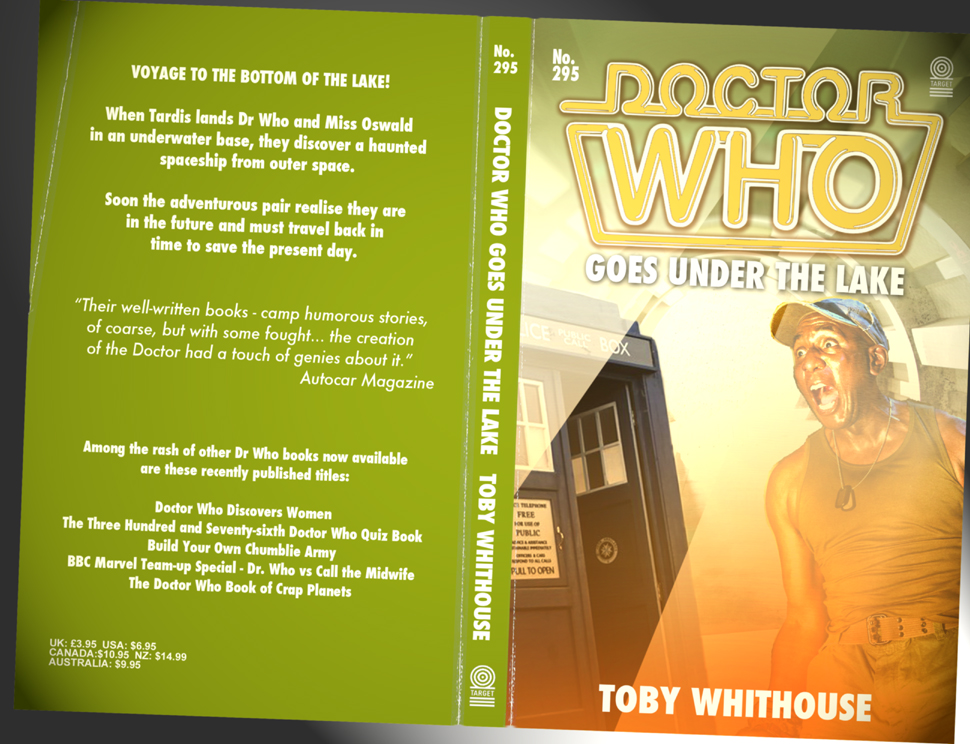 How the Doctor Who Target Book for the latest episode, "Under the Lake" might have looked if the range was still in publication. Art: Andrew-Mark Thompson