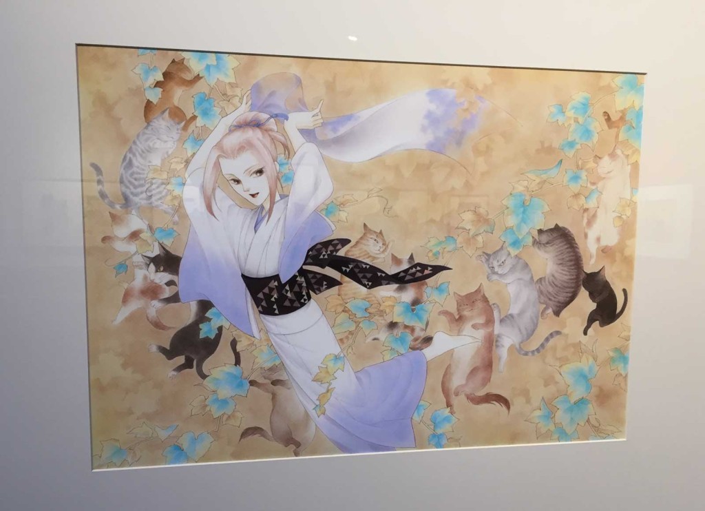 Just one of the stunning works of art by shojo manga artist Akiko Hatsu on display in the Brewery Arts Centre during the Lakes International Comic Art Festival. The exhibition continues until 1st November.