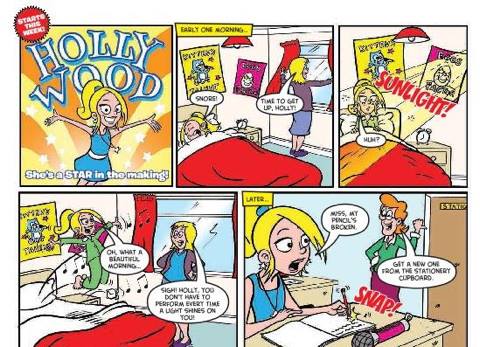 Holly Wood, the creation of Tommy Donbavand, for the The Beano, art by Steve Beckett. © DC Thomson