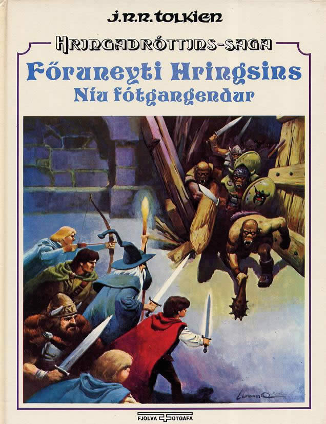 One of the Icelandic editions of the Lord of the Rings comic drawn by Luis Bermejo