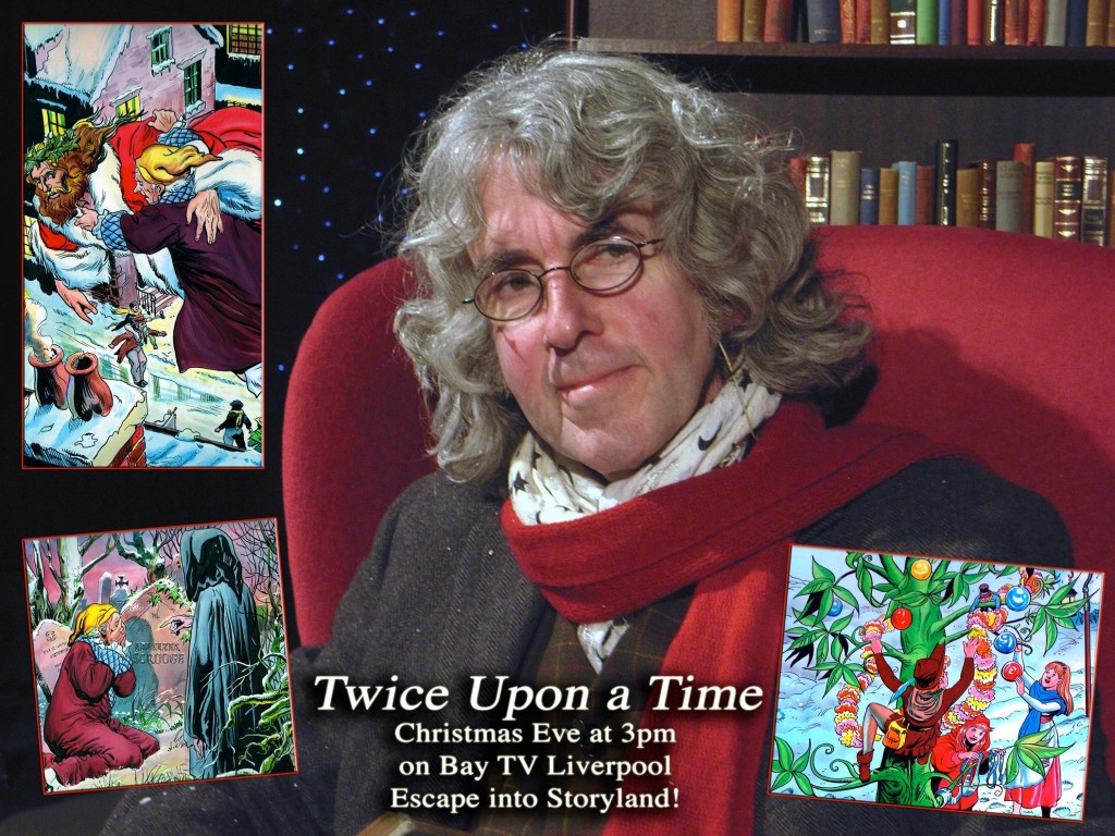 Comic creator Tim Quinn in the Twice Upon A Time Christmas 2015 Special, screened by Bay TV Liverpool. Photo courtesy Tim Quinn