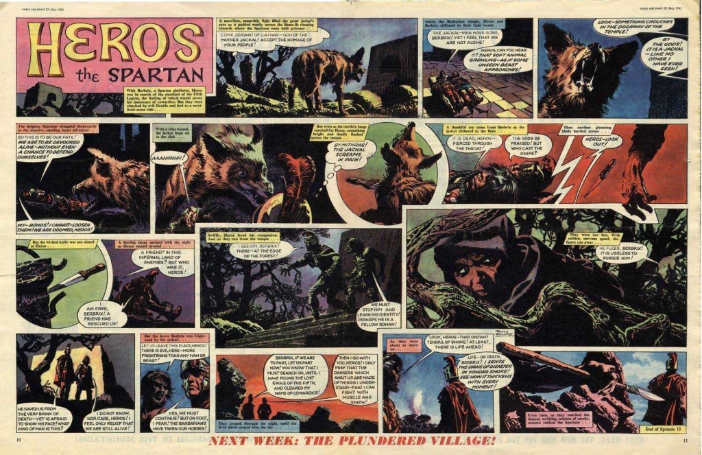 Episode 12 of the Heros the Spartan story "Eagle of the Fifth", written by Tom Tully, drawn by Frank Bellamy