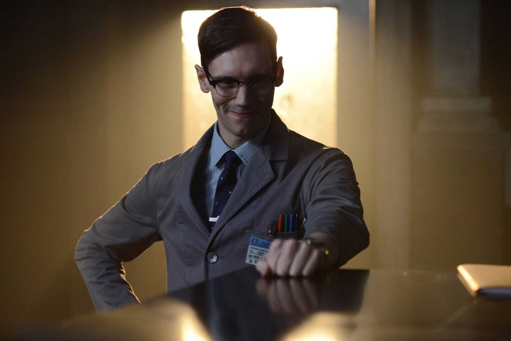 Cory Michael Smith as Edward Nygma (the Future Riddler) in the Gotham Season 2 episode 2 "Knock Knock". Image: Warner Bros.