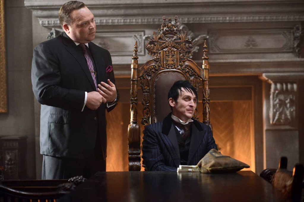 Drew Powell as Butch Gilzean and Robin Lord Taylor as Oswald Cobblepot / The Penguin in Gotham' "Damned if You Do"