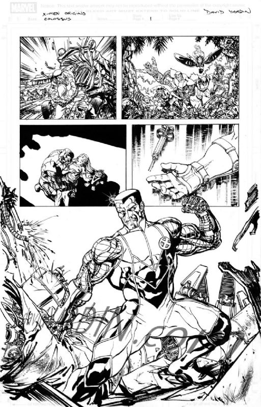 A page by David Yardin from the Colossus story written by James Asmus, drawn for Origins of Marvel Comics: X-men #1. 