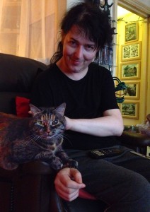 Tony Luke and his beloved cat, Misty, earlier this year. Photo: Kevin Jon Davies.