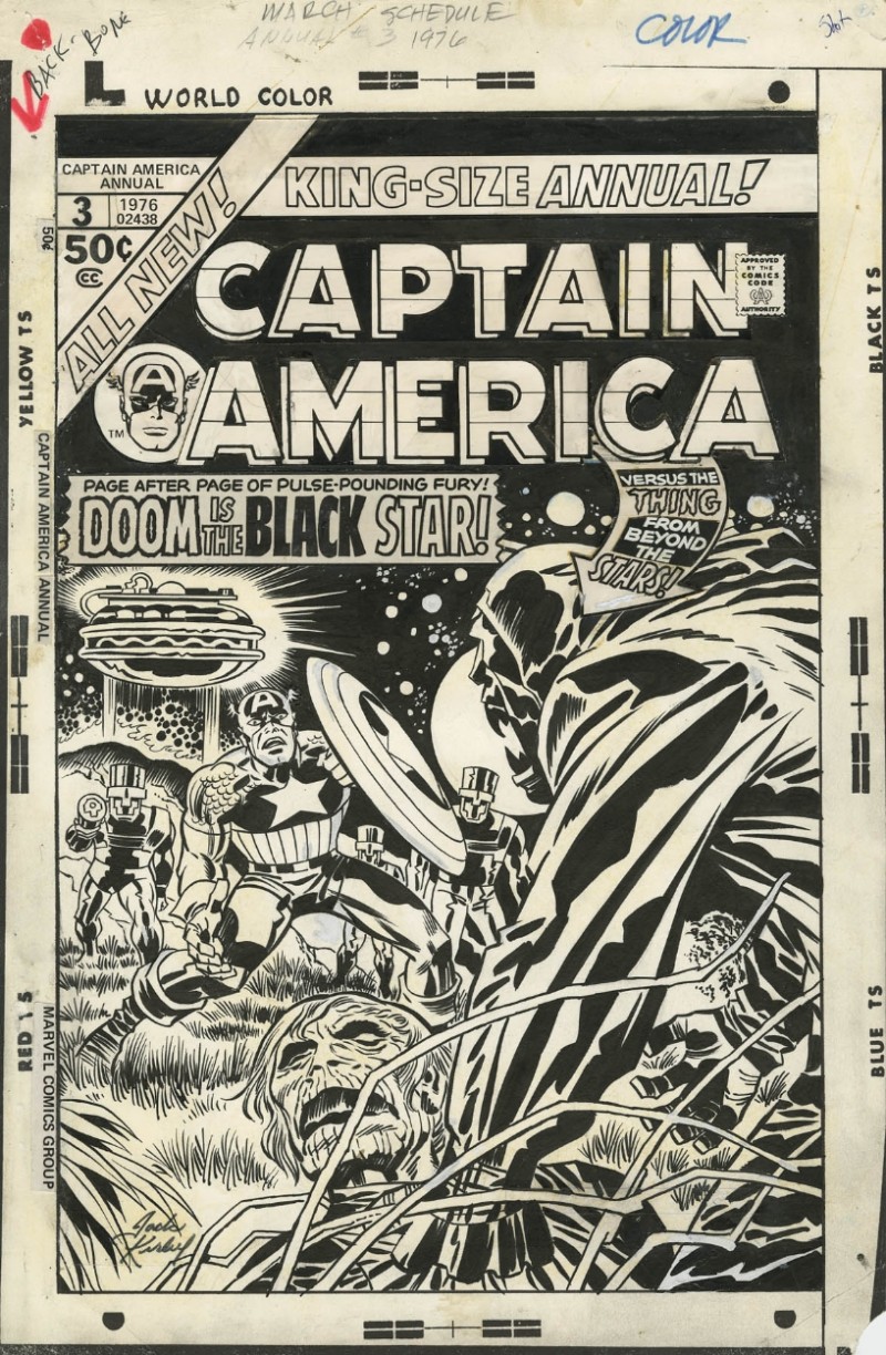 Captain America Annual #3 Cover (1976) art by Jack Kirby