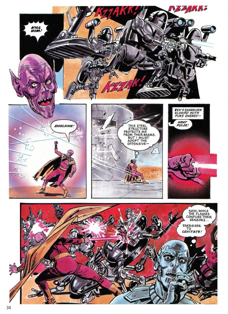 Doomlord - Servitor Vek, drawn by Jim Baikie (writer unknown), lettered by Steve Potter