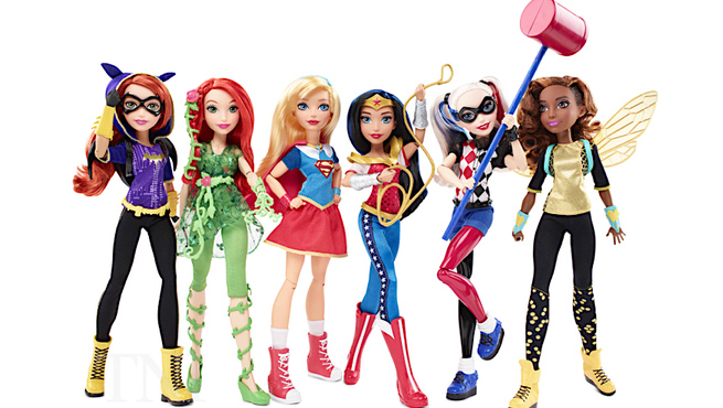 The first DC Super Hero Girls figures, on sale in US store Target