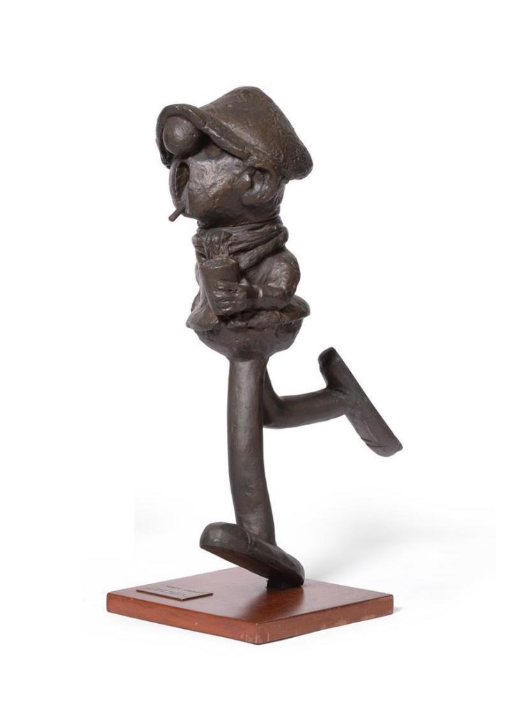 Andy Capp statue by Michael Meehan. Image: Tennants Auctioneers
