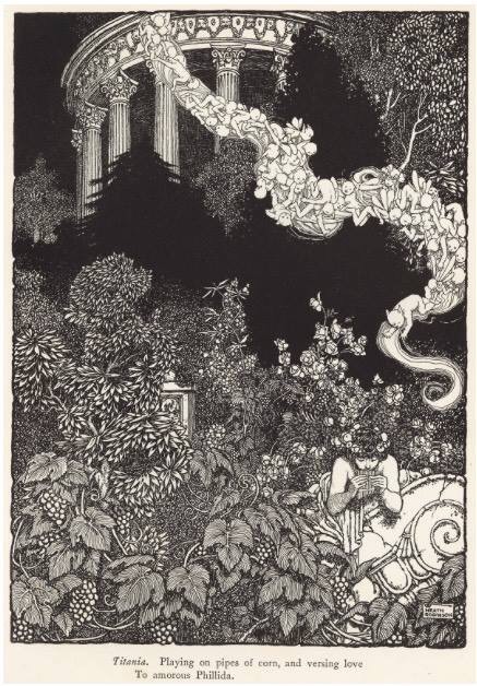 Titania, after a drawing by W.H. Robinson for Shakespeare's Comedy of a Midsummer night's dream, with illustrations by W.Heath Robinson, 1914. Photo credit: © Royal Academy of Arts, London.