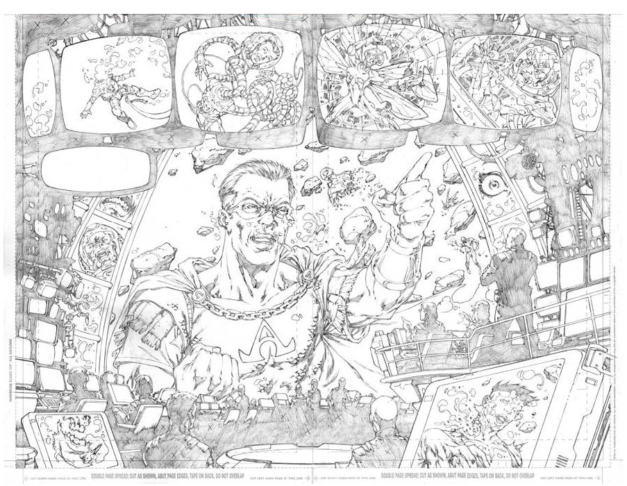 Some of Ian Richardson's pencils for The Unthinables