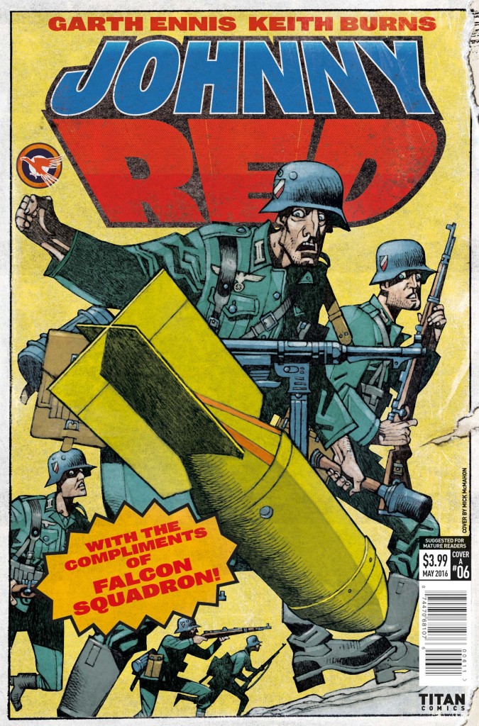 A knockout retro cover for Johnny Red #6 by Mick McMahon