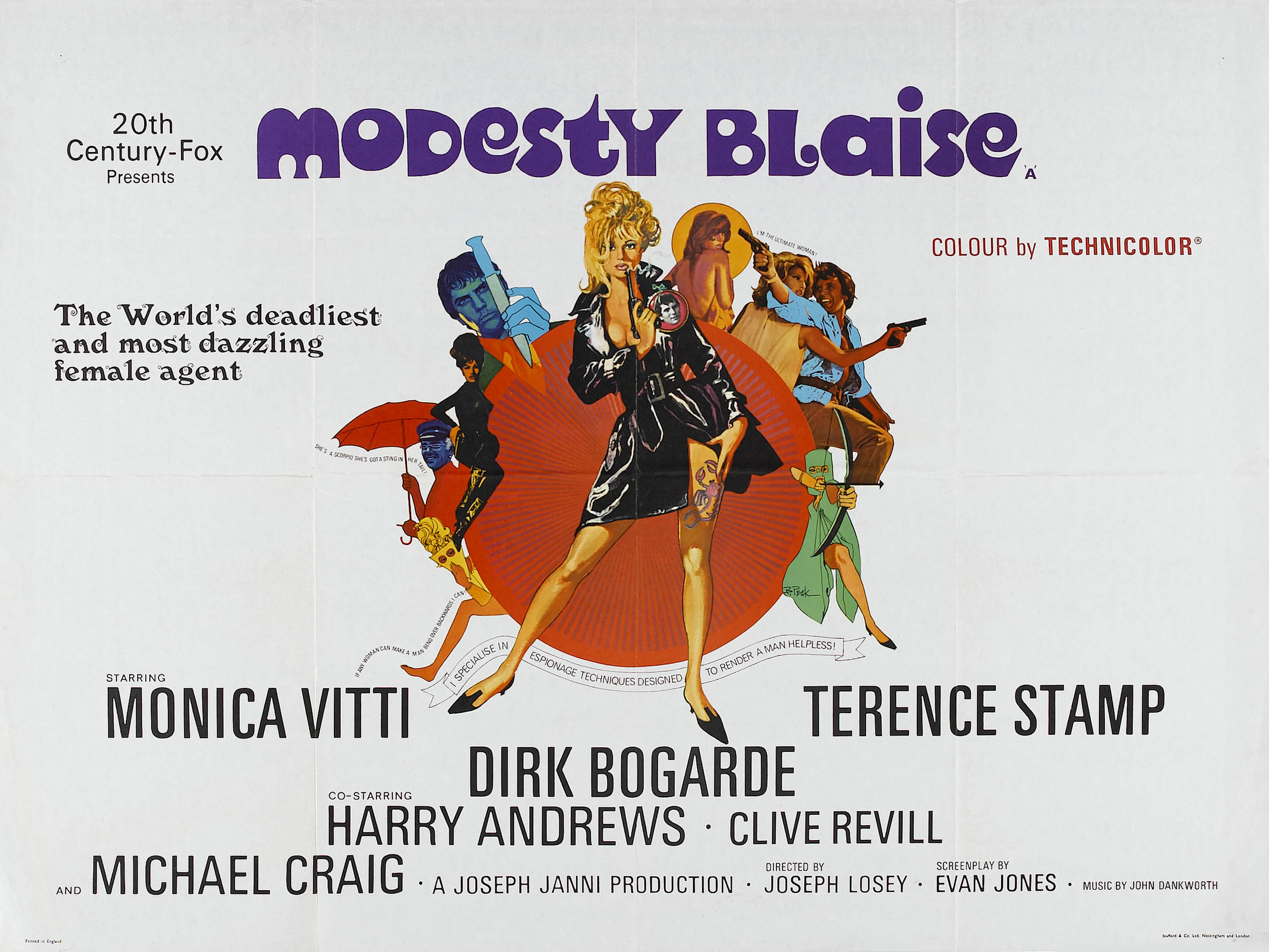 Modesty Blaise 1966 Film Poster
