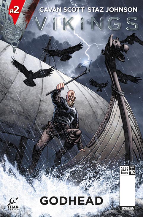 Staz Johnson's main cover for Vikings #2, on sale from 25th May 2016 in all good comic shops