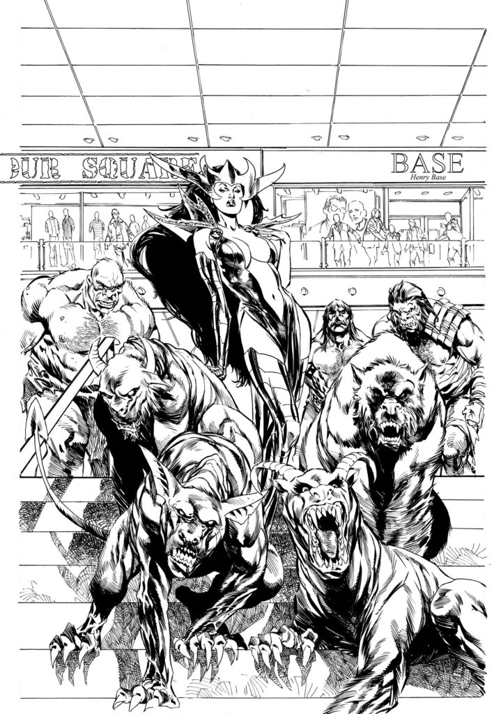Inks for the cover of King's Road #2 by Staz Johnson