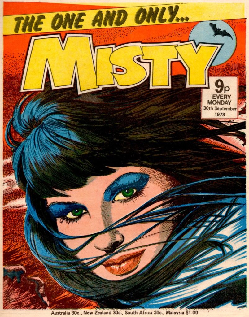 Misty - Cover dated 30th September 1978. Art by Shirley Bellwood