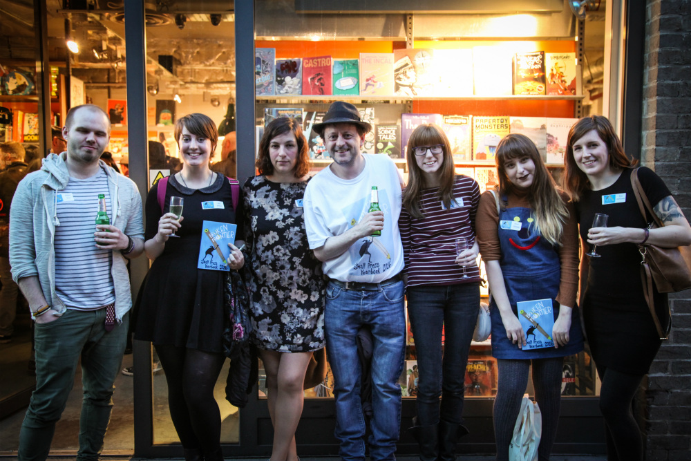Just some of the creators gathered at Gosh in London for the successful launch of the Broken Frontier Small Press Year Book 2016 on 29th April. Photo: Mauricio Molizane De Souza